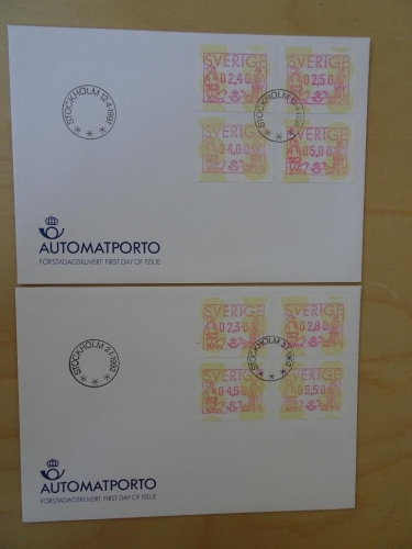 Schweden ATM1 S1 + S2 FDC