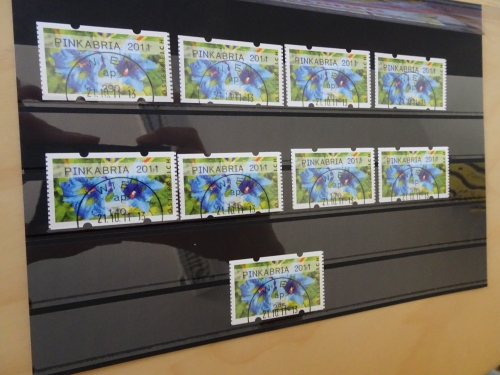 Österreich ATM Satz 9 Werte Nr. 21.6. Eindruck Pinkabria