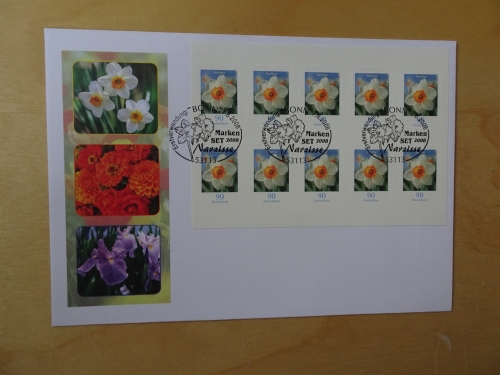 Bund Folienblatt 1a FDC 90 cent Blumen