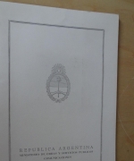 Argentinien Folder des Ministerium mit Marken