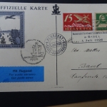 Schweiz Michel 179 Flugpost Basel-Schaffhausen 1926+AK