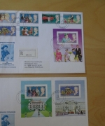 Zentralafrikanische Republik Michel 1147/52 und Blocks FDC Queen Elisabeth
