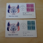 USA aus 410/441 7 Viererblock FDC