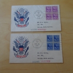 USA aus 410/441 7 Viererblock FDC