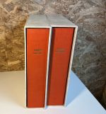 2 Schaubek Schraubdecken orange + Schuber weiß