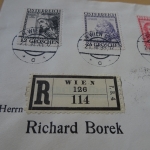 Österrich Michel 591-596 Baumeister auf Satzbrief