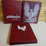 3 Philswiss Alben rot mit 75 Hüllen