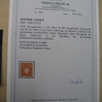 Jugoslawien 98 DD Druckprobe Attest Zrinjscak