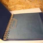 5 Lindner Binder blau mit Schuber leer