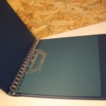 5 Lindner Binder blau mit Schuber leer