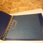 5 Lindner Binder blau mit Schuber leer
