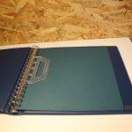 5 Lindner Binder blau mit Schuber leer