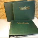 3 Telefonkarten Alben grün mit 25 Hüllen