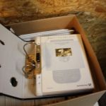 Karton mit Ersttagsblättern Bund inkl. 2 Alben + 5 Alben leer (mit Hüllen)