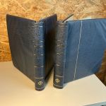 2 Leuchtturm Klemmbinder blau mit Aufdruck Deutsches Reich