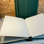 2 Leuchtturm Klemmbinder grün mit Aufdruck Cept