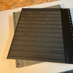 25 Kabe Astra Blätter schwarz / Klarsichtstreifen ungeteilt