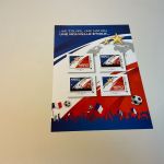 Frankreich Souvenir Block mit 4 Marken zum Sieg Fußball WM 2018