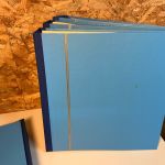 5 Schaubek Schraubdecken hellblau leicht fleckig