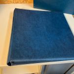3 Lindner Binder blau mit Schuber leer