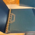 3 Lindner Binder blau mit Schuber leer