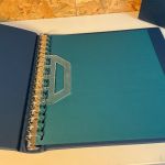 3 Lindner Binder blau mit Schuber leer