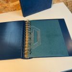 3 Lindner Ringbinder klein blau für ETB / Postkarten