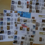 Österreich selbstgemachte Blätter mit Christkindl Sonderstempel