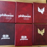 6 Philswiss Alben rot mit über 120 Hüllen