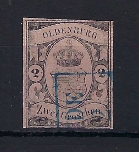C) Oldenburg Mi 7 ° geprüft Pfenninger , ME 750€