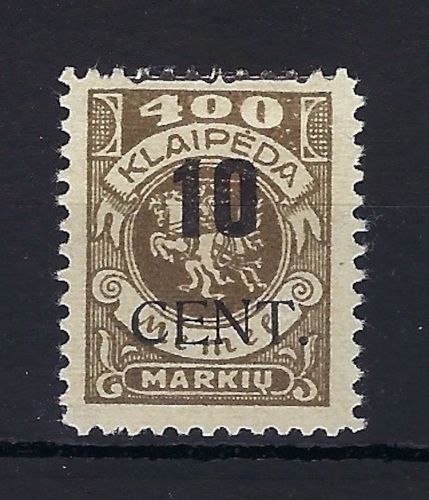 Memel / KlaipedaMi 189 * mit Falzrest, gepr. Dr. Petersen BPP, ME 200€