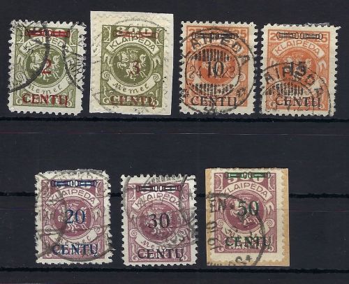 Memel / Klaipeda Mi 167-173 °, mit 171 IV (+ 100 %), ME 220€