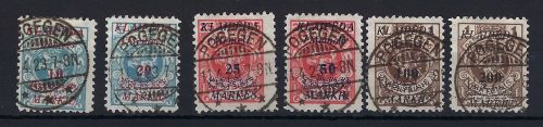 Memel / Klaipeda Mi 135-140 ° einheitlich und ideal gest. Pogegen
