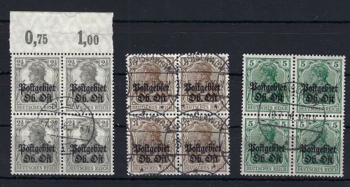 Postgebiet Ober Ost Mi 1-3 ° 4er-Block, Mi 1 P OR