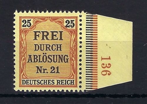 DR Dienst Mi 6 ** mit HAN 136 (urange liegend)