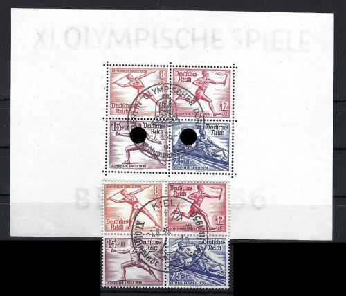 DR Block 6 X und Blockmarke mit Sonderstempel, ME 114€