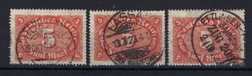 DR Mi 194 a - c °, geprüft Infla Berlin, ME 127,50€