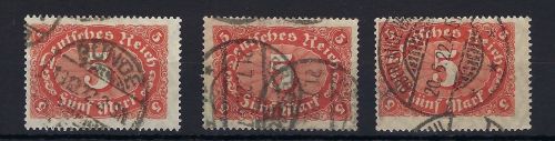 DR Mi 174 a - c °, geprüft Infla Berlin, ME 295€