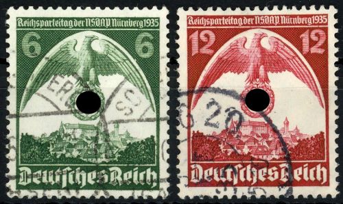 C) DR Mi 586 Y - 587 Y ° geprüft Schlegel BPP, ME 370€
