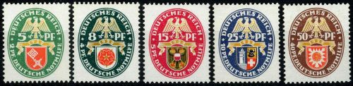 C) DR Mi 430-434 ** einwandfrei, Mi 433+434 gp. Schlegel BPP, ME 260€