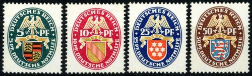 C) DR Mi 398-401 ** einwandfrei, 400+401 geprüft Schlegel BPP