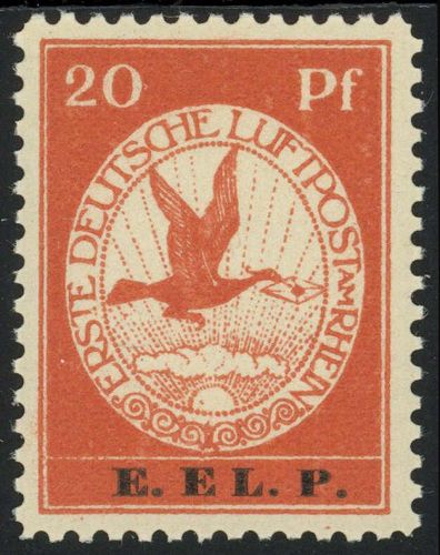 C) DR Mi Flugpost 1912 E.EL.P. Mi VI * Luxus, gepr. Brettl BPP, ME 450€