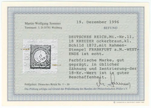 C) DR Mi 11 ° in guter Qualität, Befund Sommer BPP, ME 500€