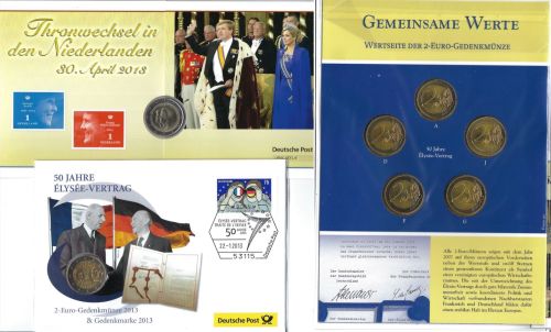 Lot 2 Euro Münzen Deutschland und Niederlande