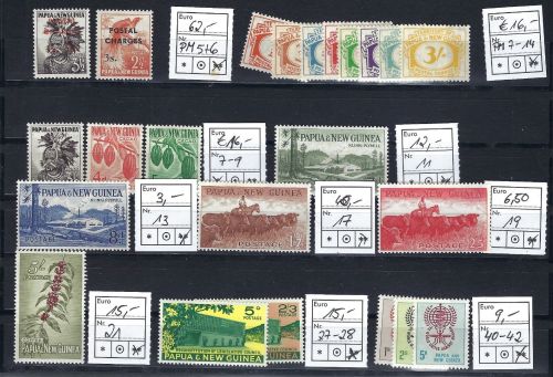 Papua-Neuguinea Zusammenstellung auf Steckkarte **/* ME 177,50
