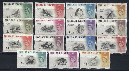 Falkland Inseln Mi 123-137 * ungebraucht mit Erstfalz