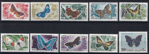 Libanon Schmetterlinge Mi 900-909 ** einwanfrei