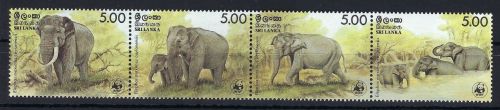 Sri Lanka Naturschutz Mi 753-756** 4er-Streifen einwandfrei ungefaltet