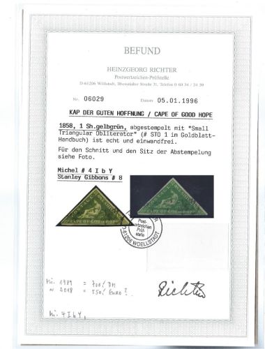Kap der guten Hoffnung Mi 4 I b Y °, Befund Richter, ME 800€