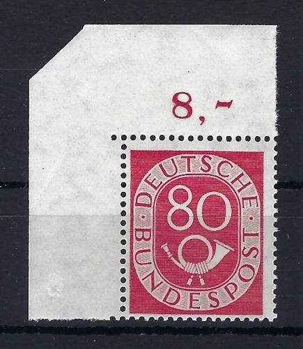 Bund Posthorn Mi 137 ** Eckrand OL ungefaltet, sehr gute Qualität